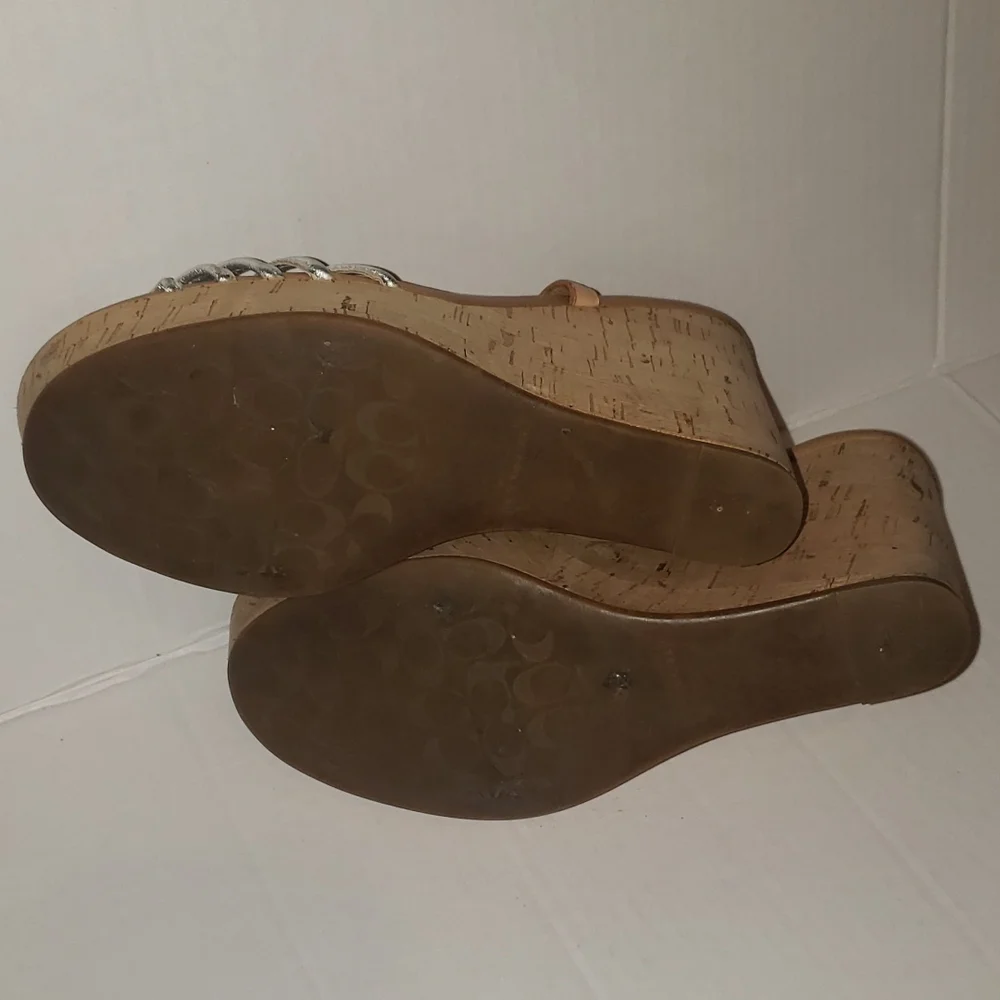 Coach cork platform wedge Heel sandals 7